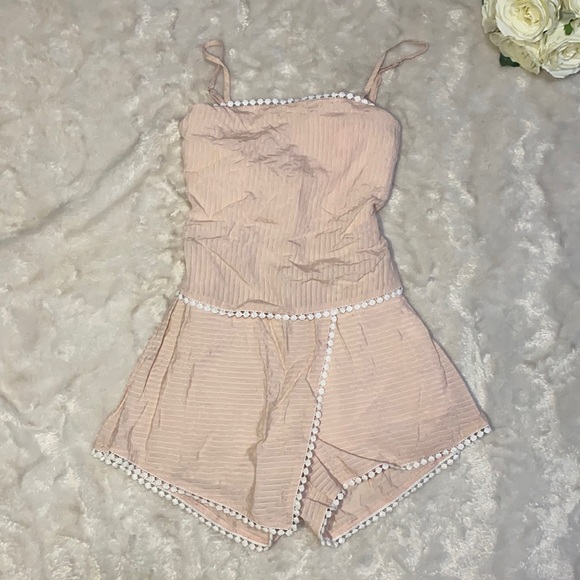 saints & secrets Pants - PRIVATE BOUTIQUE BABY PINK DETAIL ROMPER